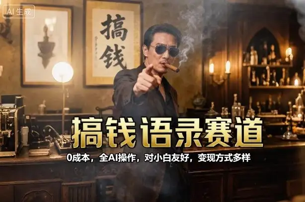 搞钱语录赛道,0成本,全AI操作,对小白友好,变现方式多样-优优云创网 搞钱语录赛道,0成本,全AI操作,对小白友好,变现方式多样-优优云创网