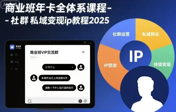 【精】商业班年卡全体系课程-社群私域变现ip教程2025-优优云创网 【精】商业班年卡全体系课程-社群私域变现ip教程2025-优优云创网