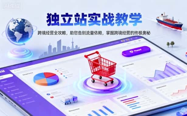 独立站实战教学,跨境经营全攻略,助您告别流量依赖,掌握跨境经营的终极奥