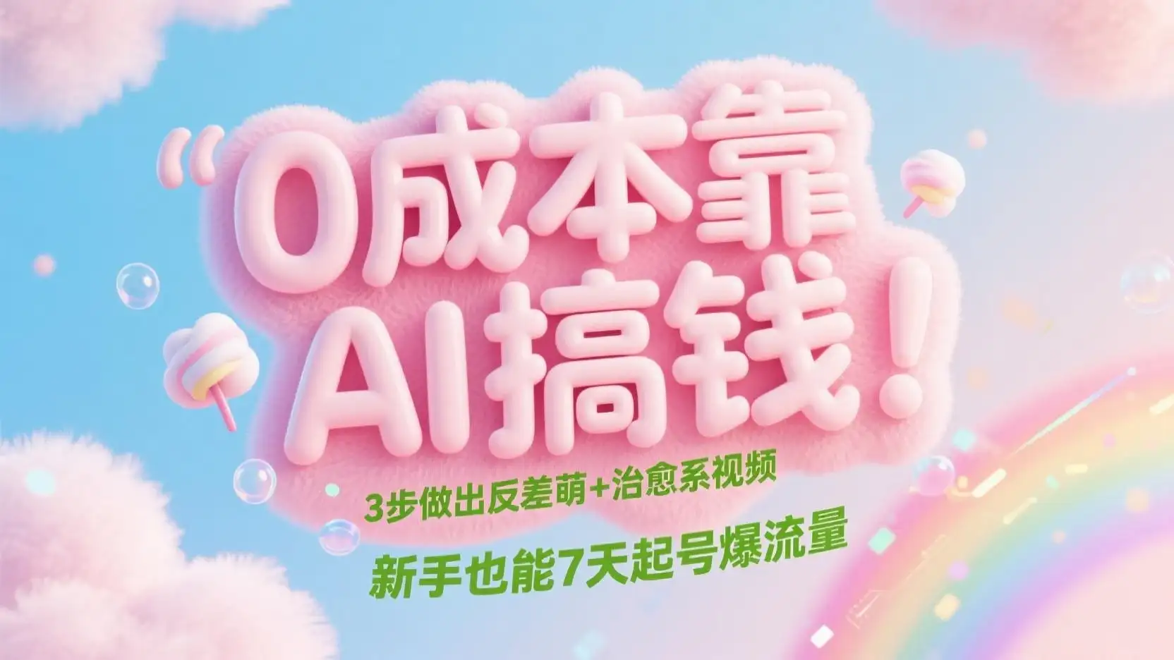 AI制作出反差萌+治愈系视频,新手也能7天起号爆流量,单日变现1000+-优优云创网 AI制作出反差萌+治愈系视频,新手也能7天起号爆流量,单日变现1000+-优优云创网