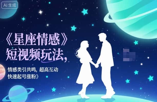 星座情感短视频玩法,情感类引共鸣,超高互动,快速起号涨粉
