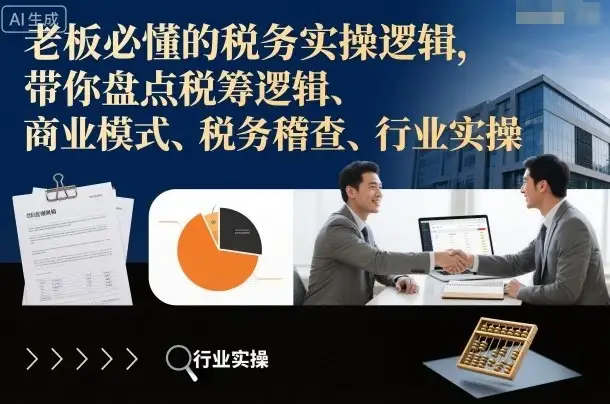 【精】老板必懂的税务实操逻辑,带你盘点税筹逻辑、商业模式、税务稽查、行业实操-优优云创网 【精】老板必懂的税务实操逻辑,带你盘点税筹逻辑、商业模式、税务稽查、行业实操-优优云创网