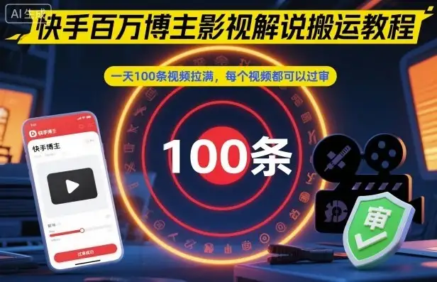 【精】快手百万博主影视解说搬运教程,一天100条视频拉满,每个视频都可以过审-优优云创网 【精】快手百万博主影视解说搬运教程,一天100条视频拉满,每个视频都可以过审-优优云创网
