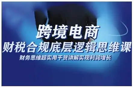 【精】跨境电商财稅合规底层逻辑思维课,财务思维超实用于货讲解实现利润增长-优优云创网 【精】跨境电商财稅合规底层逻辑思维课,财务思维超实用于货讲解实现利润增长-优优云创网