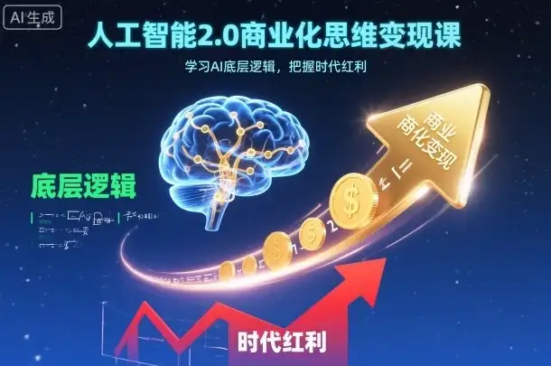 【精】人工智能2.0商业化思维变现课,学习AI底层逻辑,把握时代红利-优优云创网 【精】人工智能2.0商业化思维变现课,学习AI底层逻辑,把握时代红利-优优云创网