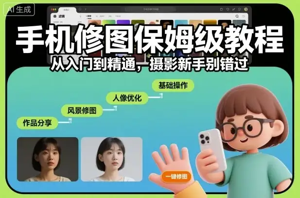 【精】手机修图保姆级教程,从入门到精通,摄影新手别错过-优优云创网 【精】手机修图保姆级教程,从入门到精通,摄影新手别错过-优优云创网
