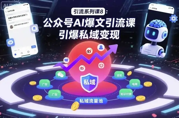 引流系列课8:公众号AI爆文引流课,引爆私域变现-优优云创网 引流系列课8:公众号AI爆文引流课,引爆私域变现-优优云创网