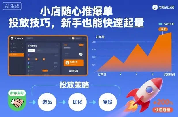 小店随心推爆单投放技巧,新手也能快速起量-优优云创网 小店随心推爆单投放技巧,新手也能快速起量-优优云创网