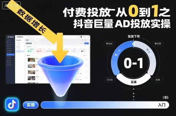 【精】付费投放从0到1之抖音巨量AD投放实操-优优云创网 【精】付费投放从0到1之抖音巨量AD投放实操-优优云创网