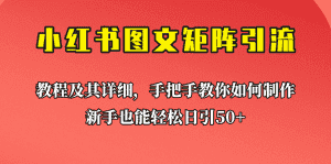 [引流变现]新手也能日引50+的小红书图文矩阵引流法！超详细理论+实操的课程助你流量源源不断-优优云创网