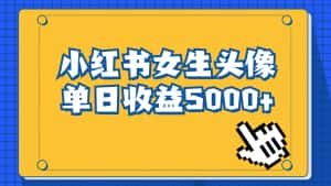 长期稳定项目，小红书女生头像号，最高单日收益5000+，适合在家做的副业项目-优优云创网