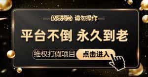 维权打假项目，电商平台不倒，项目长久到老，零投入，高回报（仅揭秘，勿操作）-优优云创网