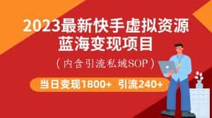 最新快手虚拟资源蓝海变现项目,批量操作一天变现1800+-优优云创网