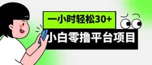 小白零撸平台项目，一小时轻松30+-优优云创网