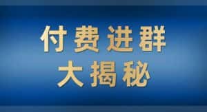 付费进群大揭秘，零基础也轻松日入500+，学会后玩转市面上50%以上的项目-优优云创网