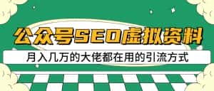公众号SEO虚拟资料，操作简单，日入500+，可批量操作-优优云创网