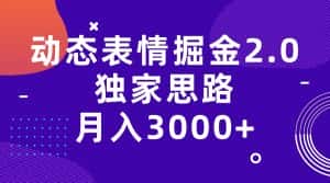 动态表情掘金2.0独家思路 月入3000+，快手过原创独家思路-优优云创网
