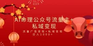 全网首发Ai最新国学号流量主+私域变现，日入1000+，双重收益模式项目-优优云创网