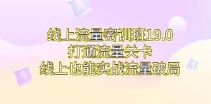 线上流量密训班19.0,打通流量关卡,线上也能实战流量破局-优优云创网