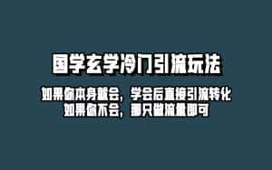 抖音玄学冷门玩法起号保姆级教程，单日引流100+精准玄学粉-优优云创网