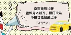 京喜最强拉新,轻松月入过万,偏门玩法,小白也能轻易上手-优优云创网