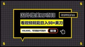 国外撸美刀项目，VOLKNO看视频就能日入50+美刀，可无脑多号操作-优优云创网