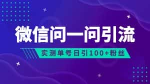 2023年最新流量风口:微信问一问,可引流到公众号及视频号,实测单号日引流100+-优优云创网