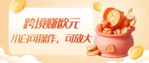 跨境赚欧元，一个窗口一天5-10+，小白可操作，可无脑放大-优优云创网