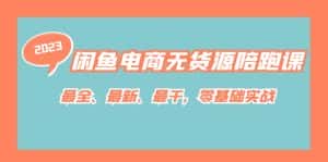 闲鱼电商无货源陪跑课,最全、最新、最干,零基础实战-优优云创网