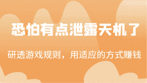 某公众号付费文章:研透游戏规则,用适应的方式赚钱,这几段话,恐怕有点泄露天机了!-优优云创网