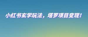 小红书玄学玩法，塔罗项目变现，0成本打造自己的ip不是梦！-优优云创网