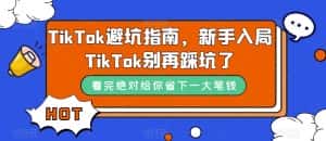 TikTok·避坑指南,新手入局Tk别再踩坑了(10节课)-优优云创网
