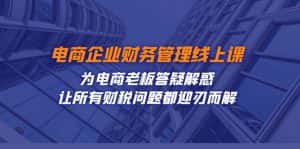 电商企业-财务管理线上课：为电商老板答疑解惑-让所有财税问题都迎刃而解-优优云创网
