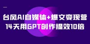 AI自媒体+爆文变现营,14天用GPT创作提效10倍(12节课)-优优云创网
