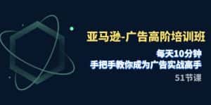 亚马逊-广告高阶培训班，每天10分钟，手把手教你成为广告实战高手（51节）-优优云创网