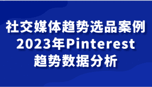 社交媒体趋势选品案例,2023年Pinterest趋势数据分析课-优优云创网