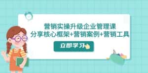 营销实操升级·企业管理课:分享核心框架+营销案例+营销工具(课程+文档)-优优云创网
