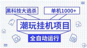 潮完挂机项目，黑科技全自动大逃杀，单机1000+无限多开-优优云创网
