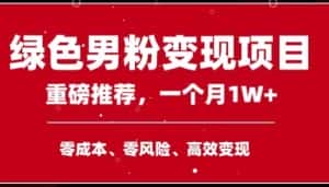 手机操作,月入1W以上副业领袖绿色男粉高客单价项目-优优云创网