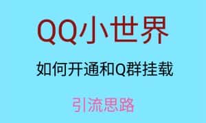 最近很火的QQ小世界视频挂群实操来了,小白即可操作,每天进群1000+-优优云创网