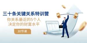 三十条关键关系特训营：你关系最近的5个人决定你的财富水平-优优云创网