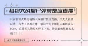 半无人直播弹幕整蛊玩法2.0,日入1000+植物大战僵尸弹幕整蛊,撸礼物音浪效果很强大-优优云创网