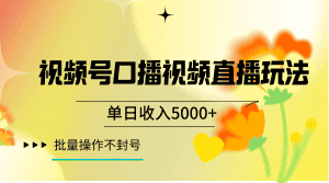 视频号口播视频直播玩法单日收入5000+,一种可以单号持续操作的玩法-优优云创网