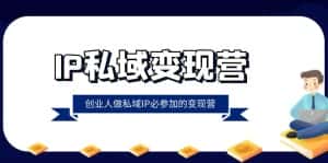 IP私域变现营,创业人做私域IP必参加的变现营(22节课)-优优云创网