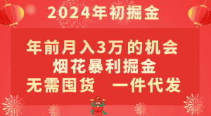 年前月入3万+的机会，烟花暴利掘金，无需囤货，一件代发-优优云创网