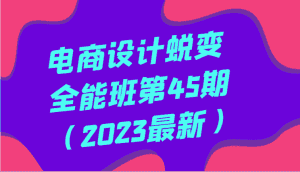 电商设计蜕变全能班第45期(2023最新)全方面提升,系统性学习电商设计-优优云创网