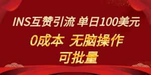 INS互赞赚美元，0成本，可批量，无脑点赞即可，单日100美元-优优云创网