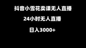 抖音小雪花卖缝补收纳教学视频课程，无人直播日入3000+-优优云创网