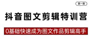 抖音图文剪辑特训营第一期，0基础快速成为图文作品剪辑高手（23节课）-优优云创网