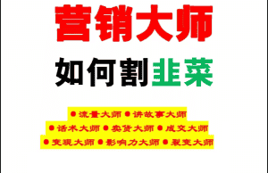 《营销大师如何割韭菜》禁止外传的大师绝学电子书-优优云创网